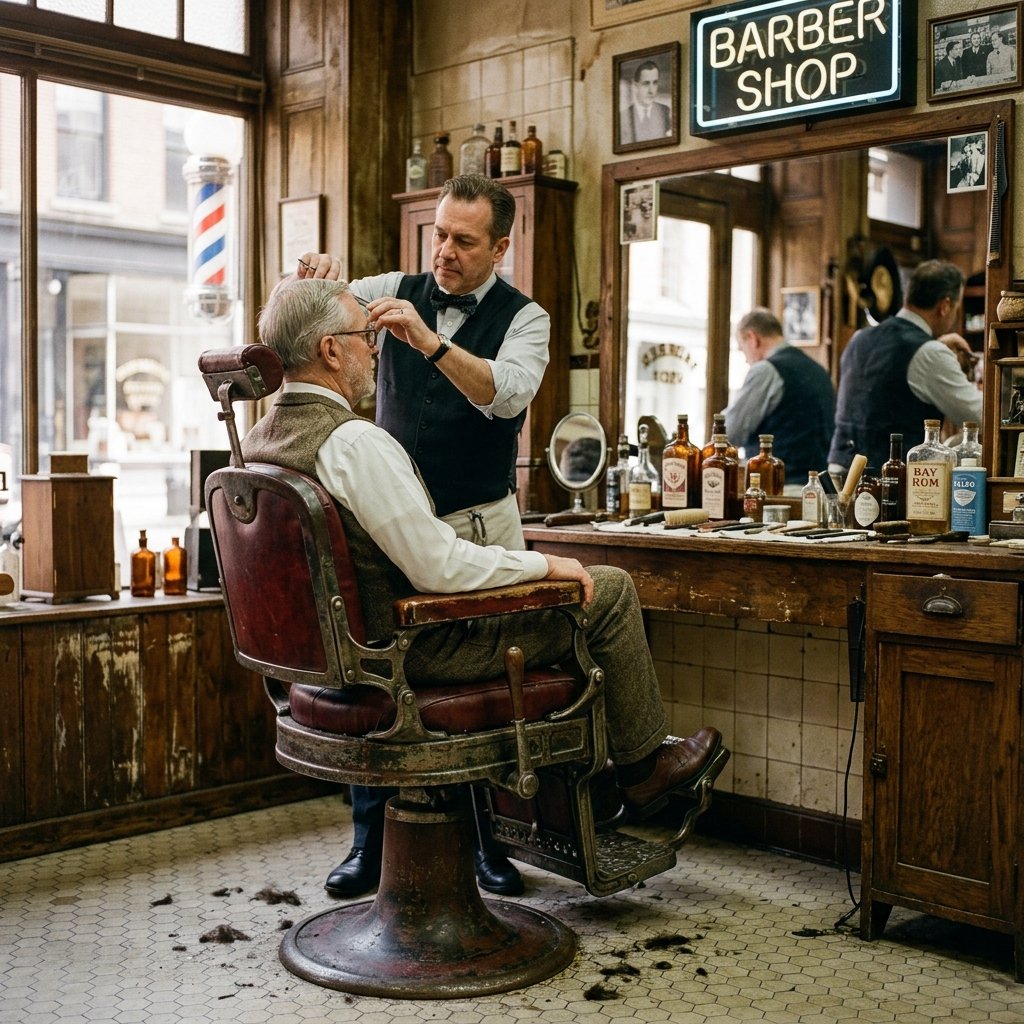 Interior da nossa barbearia tradicional